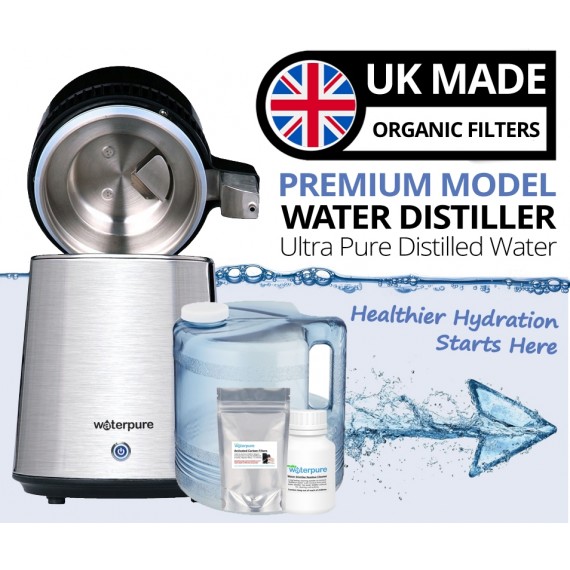 4 Litre Stainless Steel Water Distiller with Poly Jug