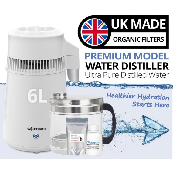 White 6 Litre Water Distiller