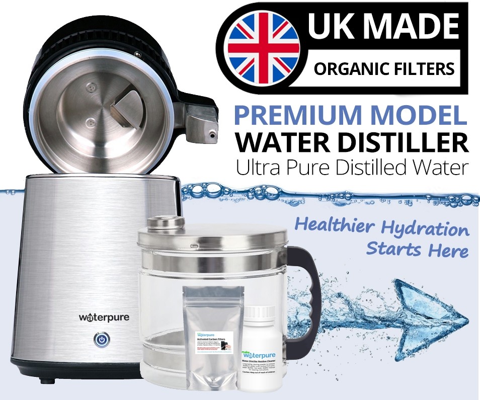 4 Litre Stainless Steel Water Distiller with Glass Jug