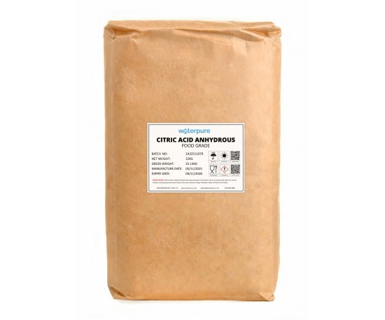 25KG CITRIC ACID ANHYDROUS FOOD GRADE
