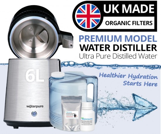 6 Liter Stainless Steel Water Distiller with Polycarbonate Jug