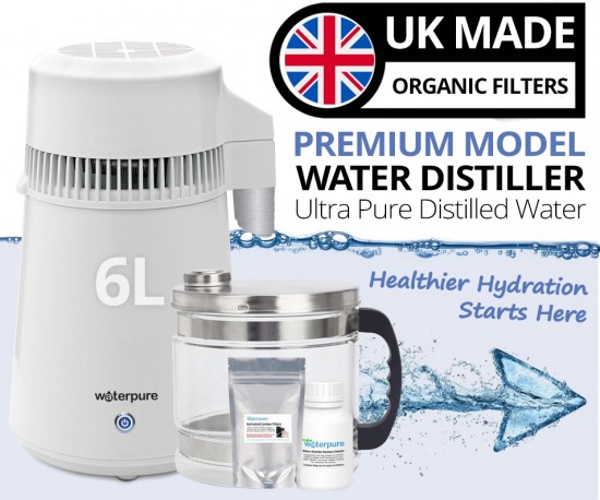 White 6 Litre Water Distiller