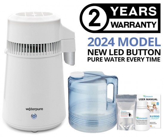 4 Litre White Stainless Steel Water Distiller With Poly Jug