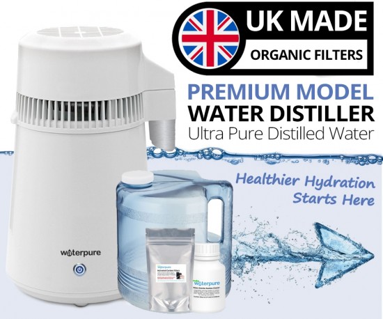4 Litre White Stainless Steel Water Distiller With Poly Jug